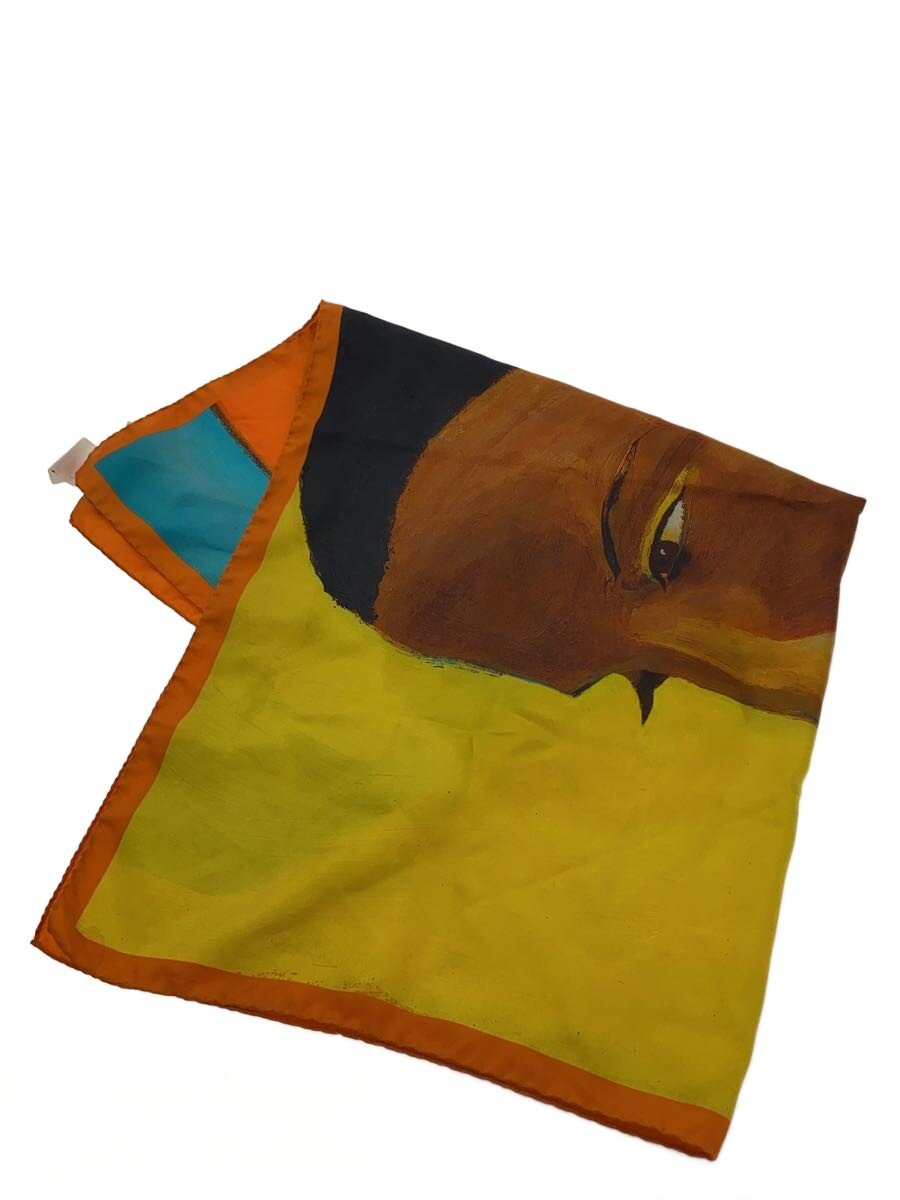 【中古】WALES BONNER◆ウェールズボナー/えり巻き/地絹/オレンジ色/メンズ//【服飾雑貨他】
