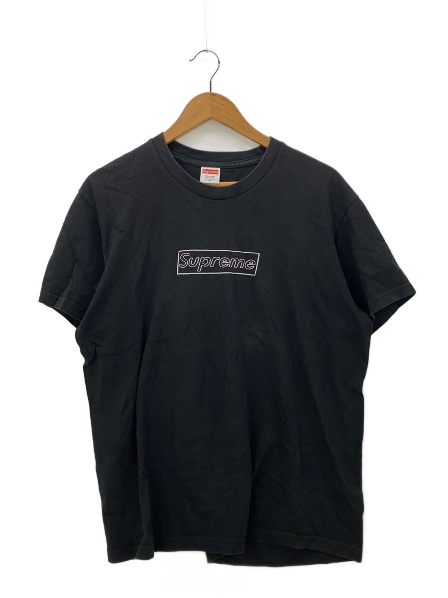 【中古】Supreme◆21SS/KAWS Chalk Logo Tee/プルオーバー/M/綿織物/BLK【メンズウェア】