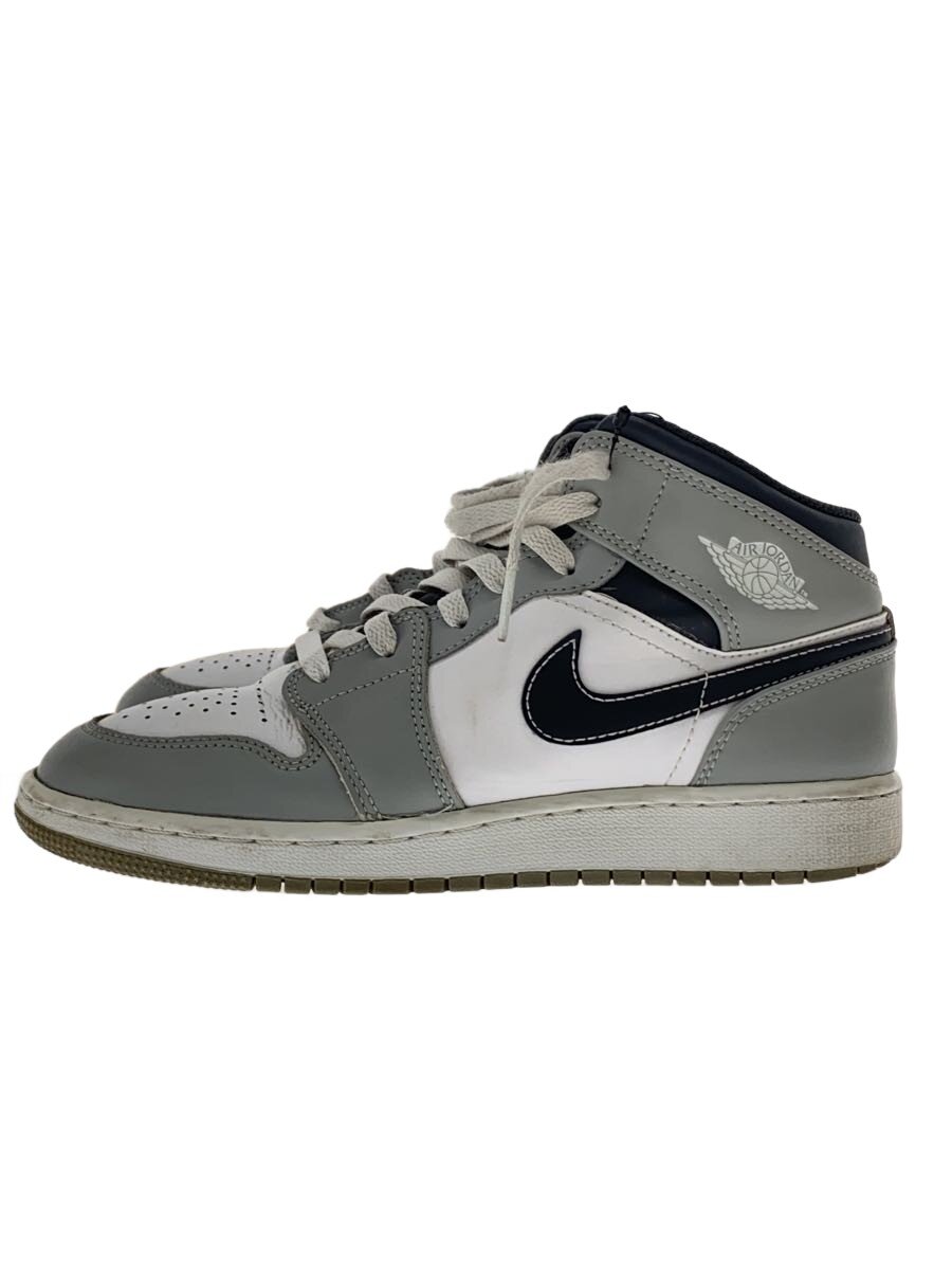 【中古】NIKE◆AIR JORDAN 1 MID GS LIGHT SMOKE GREY/24cm/GRY/554725-078【シューズ】｜2ｎｄ STREET 店