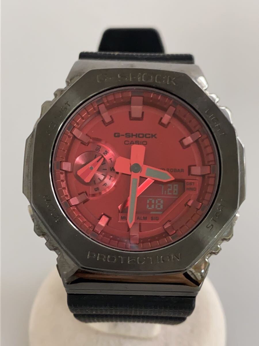 【中古】CASIO◆石英ウオッチ_G-SHOCK/アナログ/RED/BLK【服飾雑貨他】