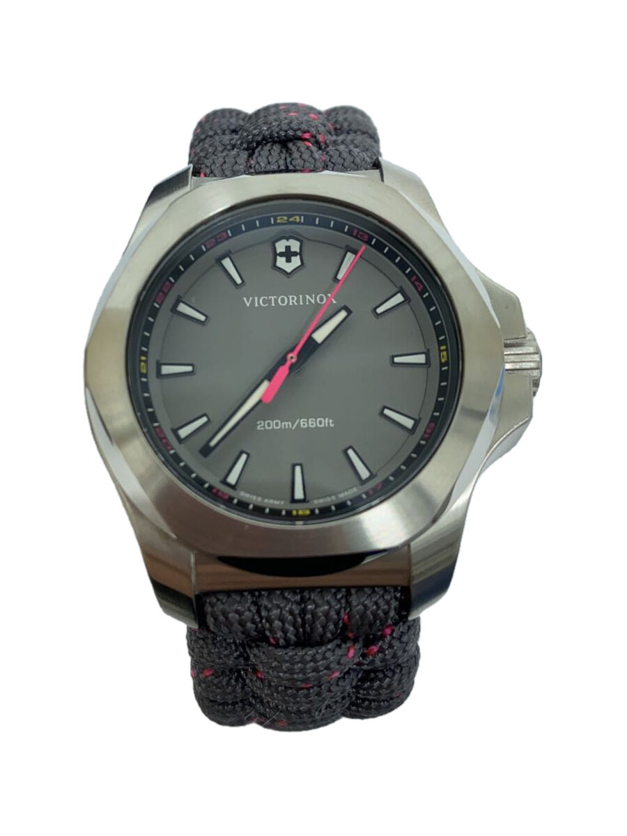 【中古】VICTORINOX◆石英ウォッチ/アナログ/ナイロン/GRY/GRY/SS/241771//【服飾雑貨他】