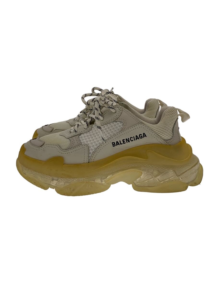 【中古】BALENCIAGA◆ローカットスニーカー/24.5糎/WHT/544351【シューズ】