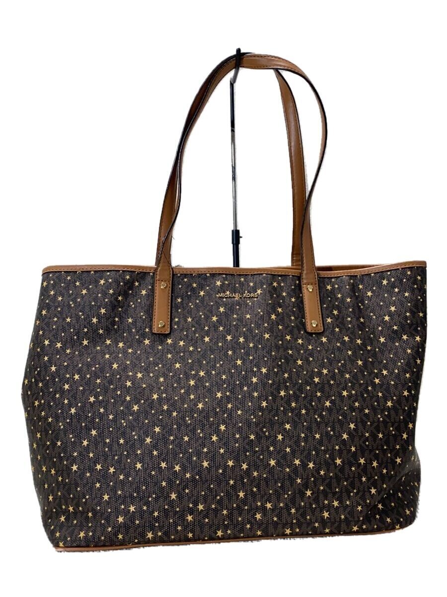 【中古】MICHAEL KORS◆トートバッグ/PVC/BRW/30H1GZPT30【御徒面子】