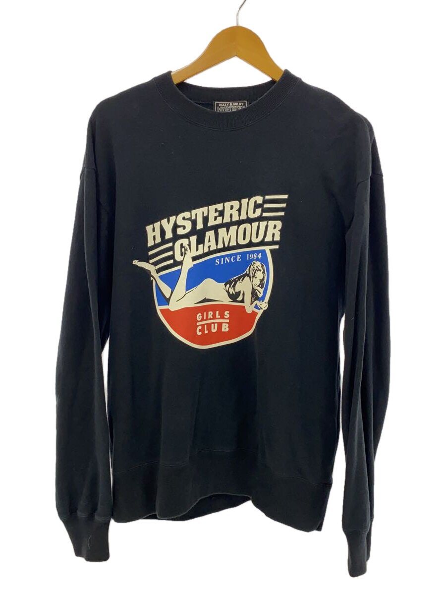 【中古】HYSTERIC GLAMOUR◆23AW/GIRLS CLUB/流汗/L/綿織物/黒いこと/02233CS11【メンズウェア】