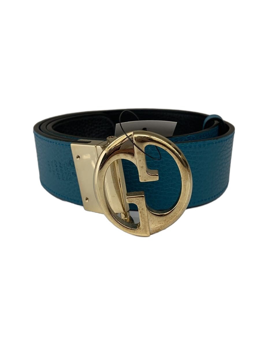 【中古】GUCCI◆三尺帯/なめし革/BLU/メンズ【服飾雑貨他】