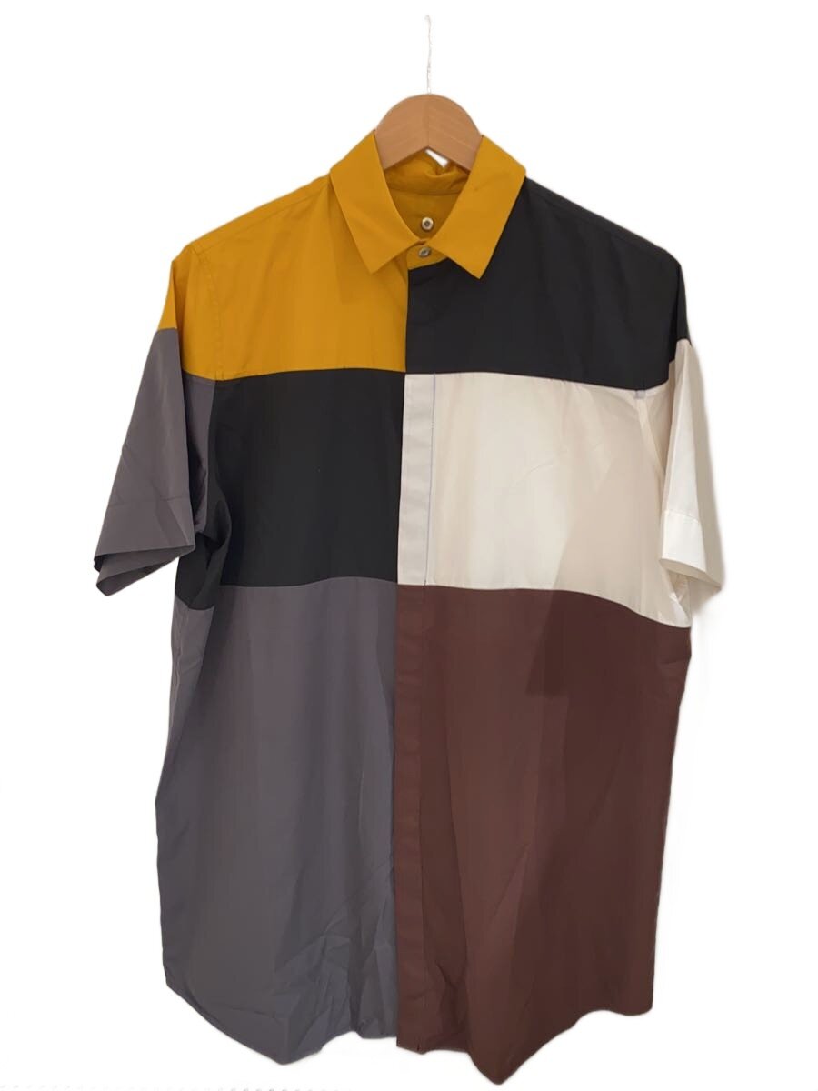 【中古】OMAR AFRIDI◆22SS/COLOURIST SHIRT/半袖プルオーバー/44/クレイジーパターン/マルチ色合い【メンズウェア】