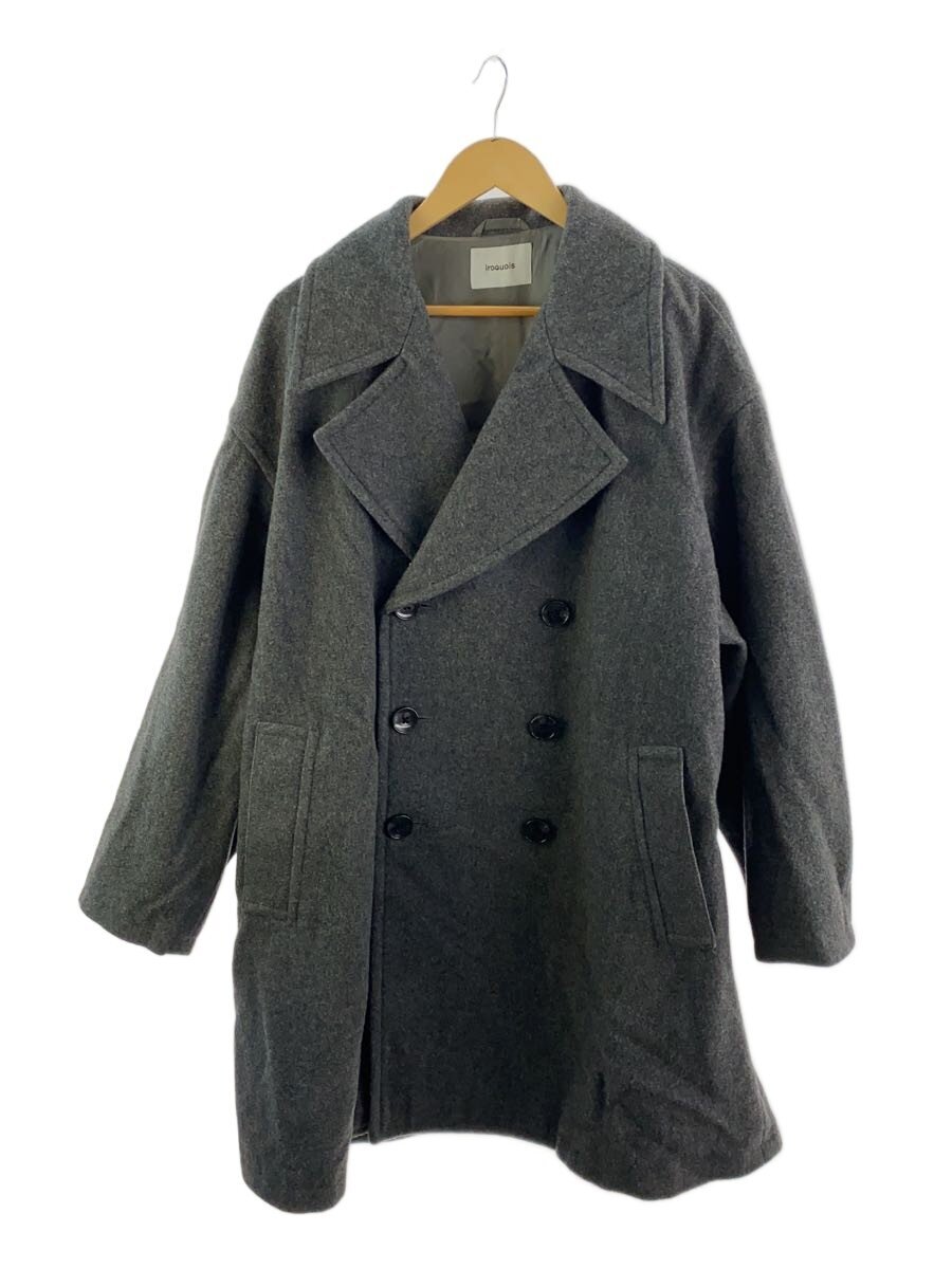 【中古】iroquois◆ピーコート/2/ウール/GRY/779201【メンズウェア】｜2ｎｄ STREET 店 17,160円