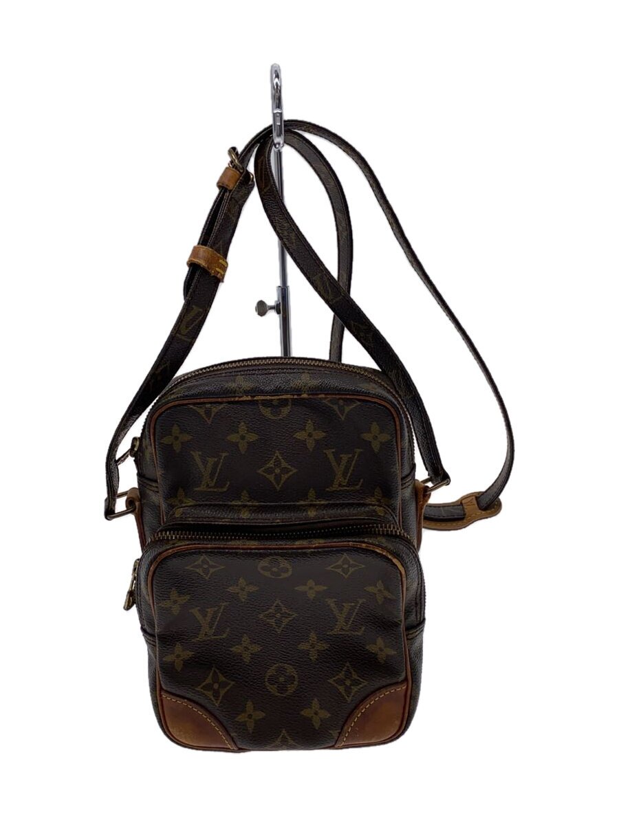 【中古】LOUIS VUITTON◆アマゾン_モノグラム・帆布_BRW/PVC/BRW【御徒面子】