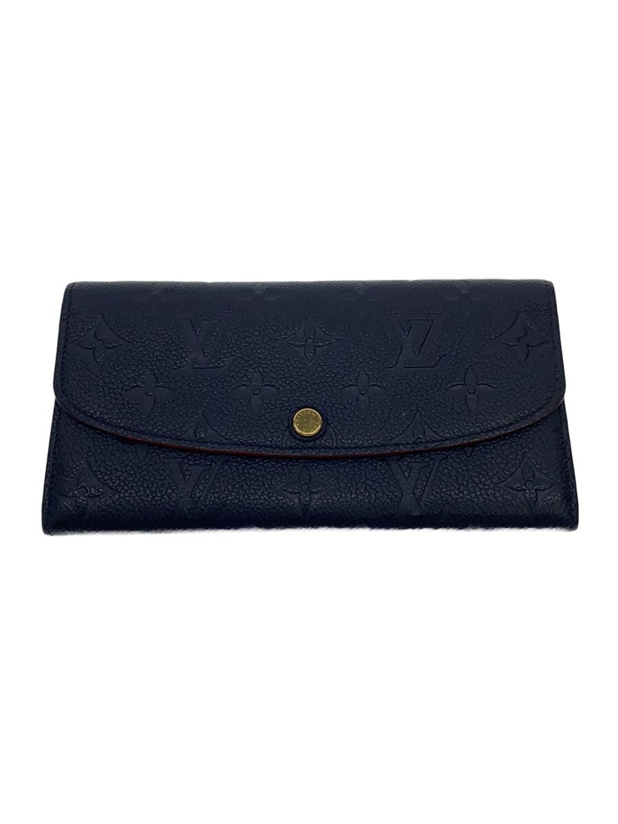 【中古】LOUIS VUITTON◆ポルト・フォイユ・エミリー_モノグラム・アンプラント/レザー/NVY/モノグラム/レディース【服飾雑貨他】