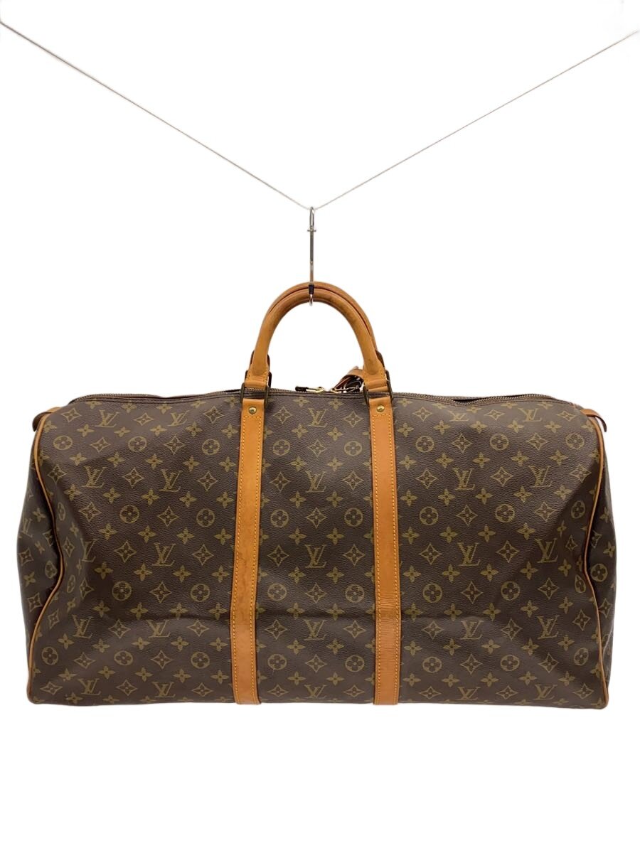 【中古】LOUIS VUITTON◆キーポル・バンドリエール60_モノグラム・帆布/PVC/BRW【御徒面子】