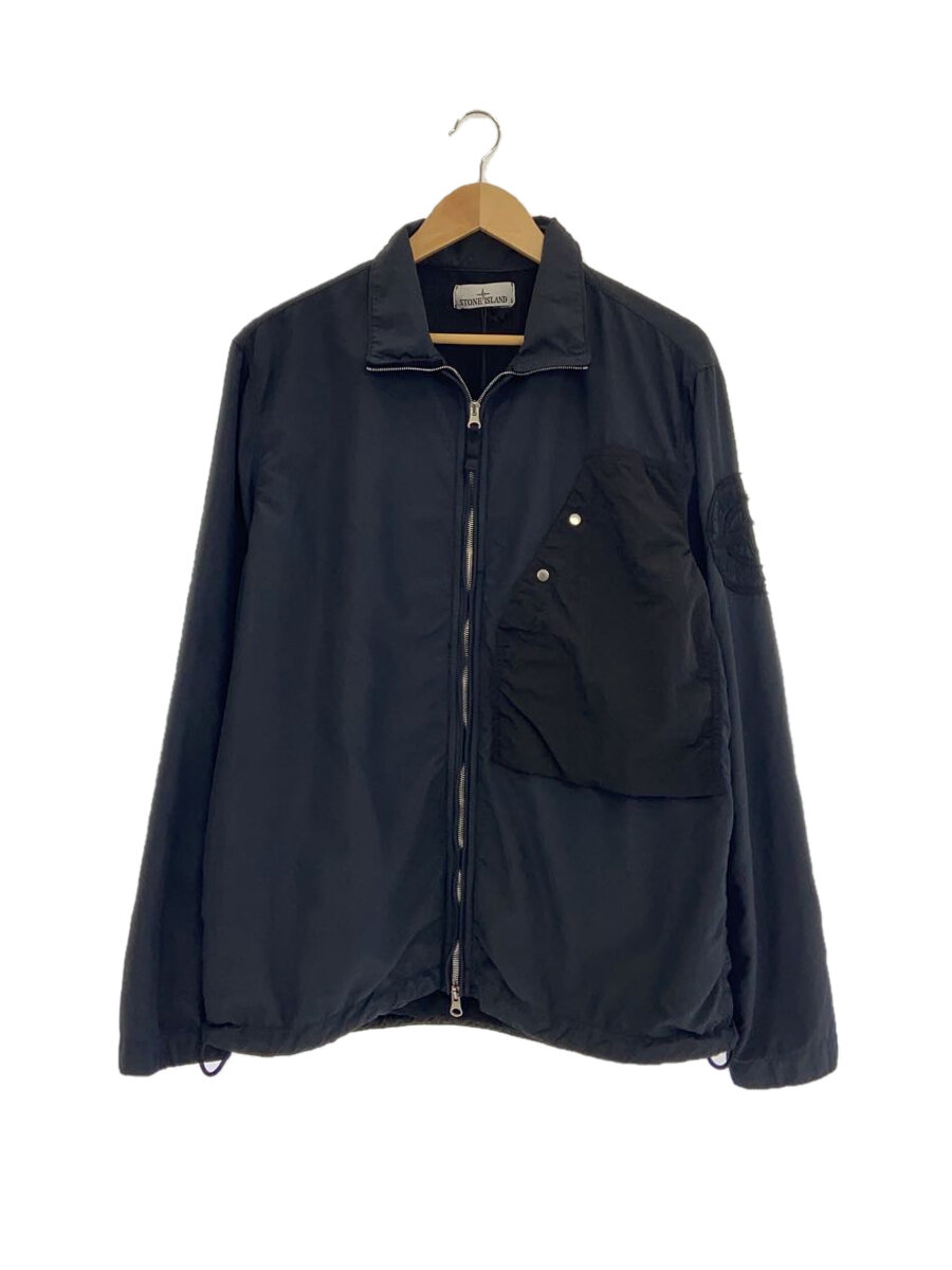 【中古】STONE ISLAND◆Sport Jacket/運動競技ナイロン上衣/L/ナイロン/BLK/無地/8115108M4//【メンズウェア】
