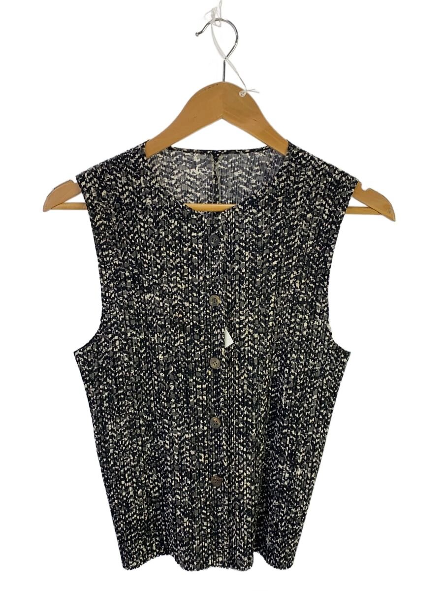 【中古】PLEATS PLEASE ISSEY MIYAKE◆より良い/3/ポリエステル/BLK/総柄/pp81-je450【レディース御召しもの】
