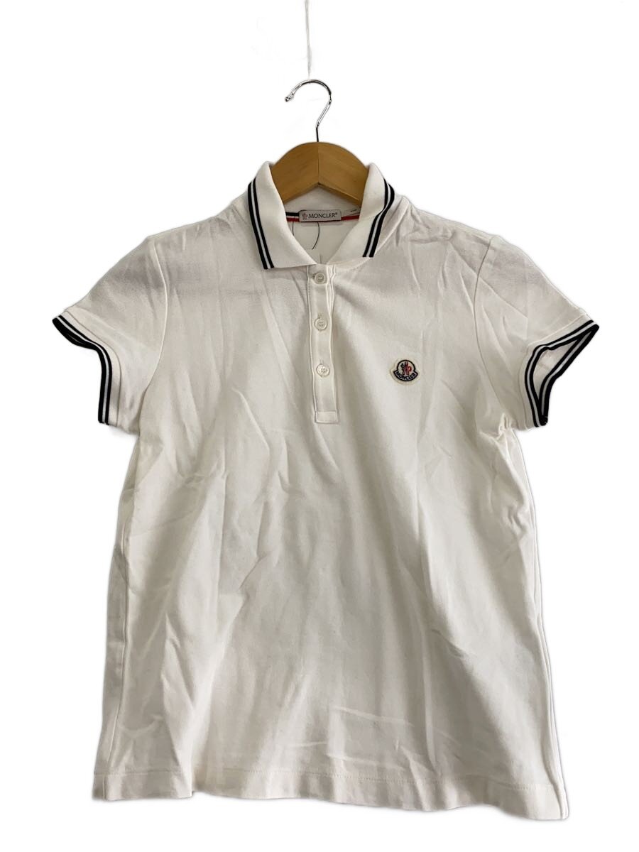 【中古】MONCLER◆スポーツシャツ/XS/綿織物/WHT/無地/C10938386000//【レディース御召しもの】