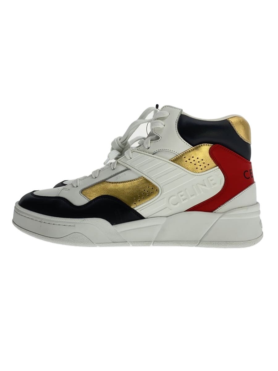 【中古】CELINE◆CT-06/ハイカットスニーカー/42/WHT/なめし革//【シューズ】