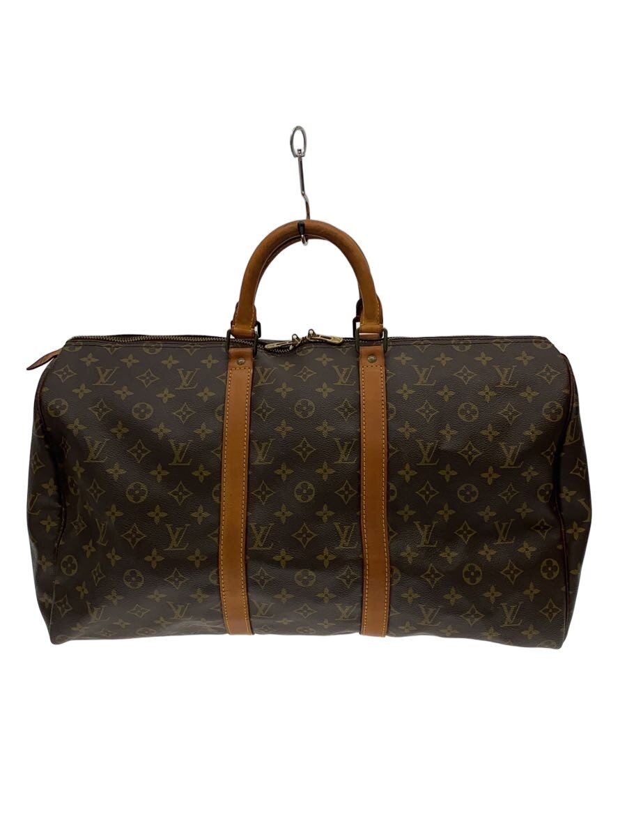 【中古】LOUIS VUITTON◆キーポル50_モノグラム・帆布/PVC/BRW/総柄【御徒面子】