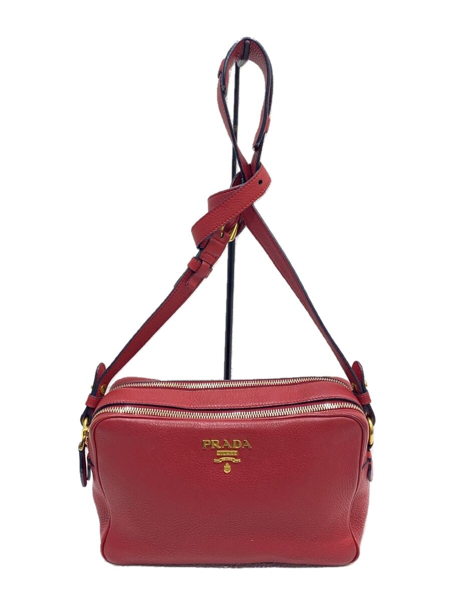 【中古】PRADA◆ショルダーバッグ/レザー/RED/1bh709/後ろ汚れ/角スレ有【バッグ】|2nd STREET 店
