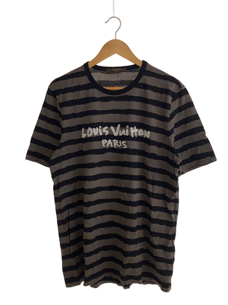 【中古】LOUIS VUITTON◆グラフィティボーダーティーシャツ/XXL/綿織物/GRY/H2JR10JU5//【メンズウェア】