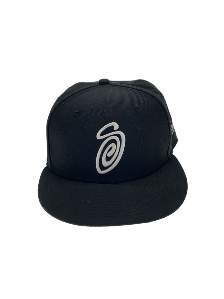 【中古】STUSSY◆×New Era・Curly S 59FIFTY/7 1/4/ポリエステル/BLK/メンズ【服飾雑貨他】