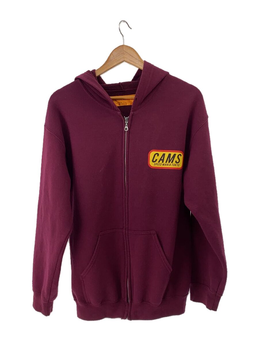 【中古】CHALLENGER◆ジップパーカー/--/アクリル繊維/ボルドーワイン/無地/CAMS/ZIP/HOODIE【メンズウェア】