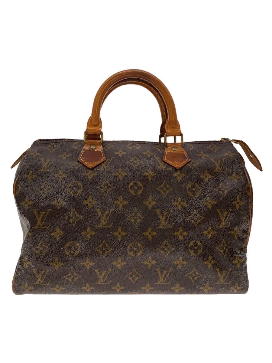 【中古】LOUIS VUITTON◆1)スピーディ30_モノグラム・帆布_BRW/PVC/BRW//【御徒面子】