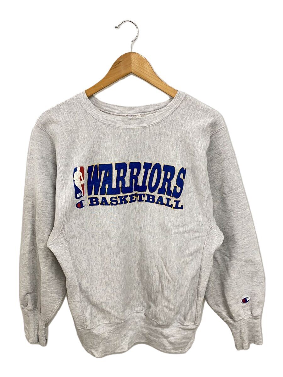 【中古】Champion◆90s/REVERSE WEAVE/WARRIORS/USA製/汗水/M/綿織物/GRY//【メンズウェア】