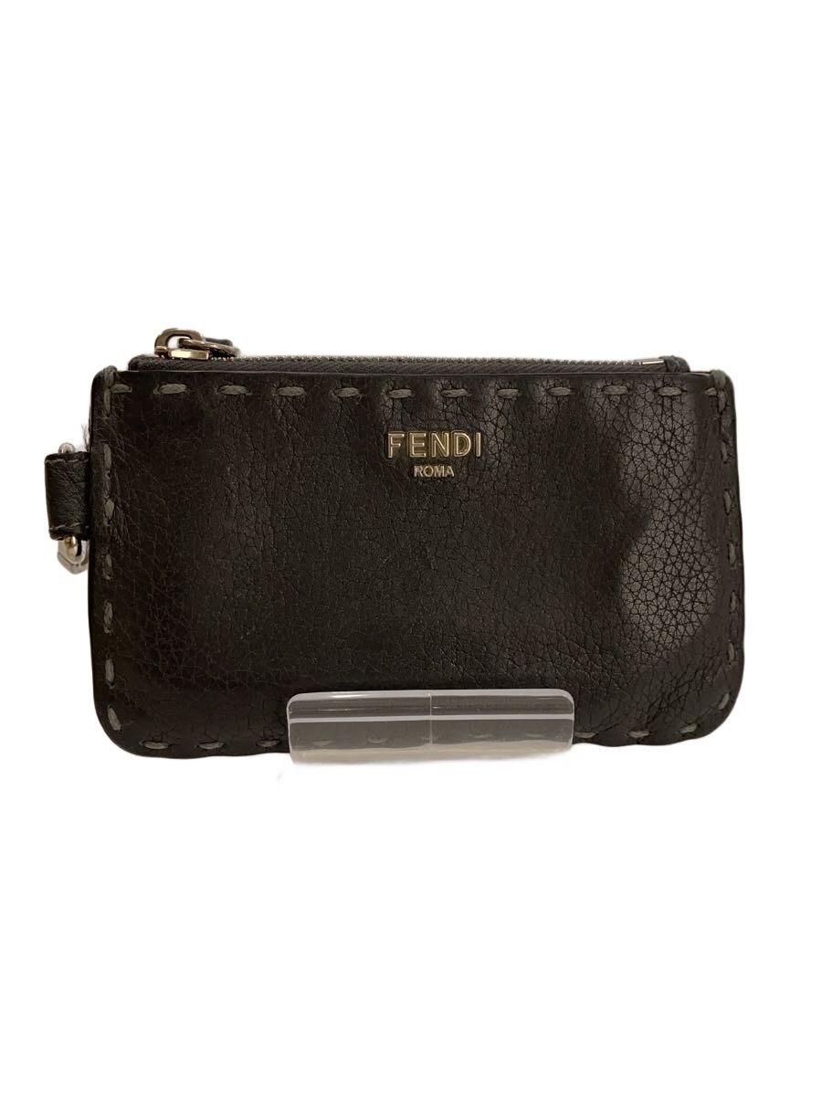 【中古】FENDI◆歌留多入れもの/なめし革/GRY/無地/メンズ/7m0343 ap3b f0j55【服飾雑貨他】
