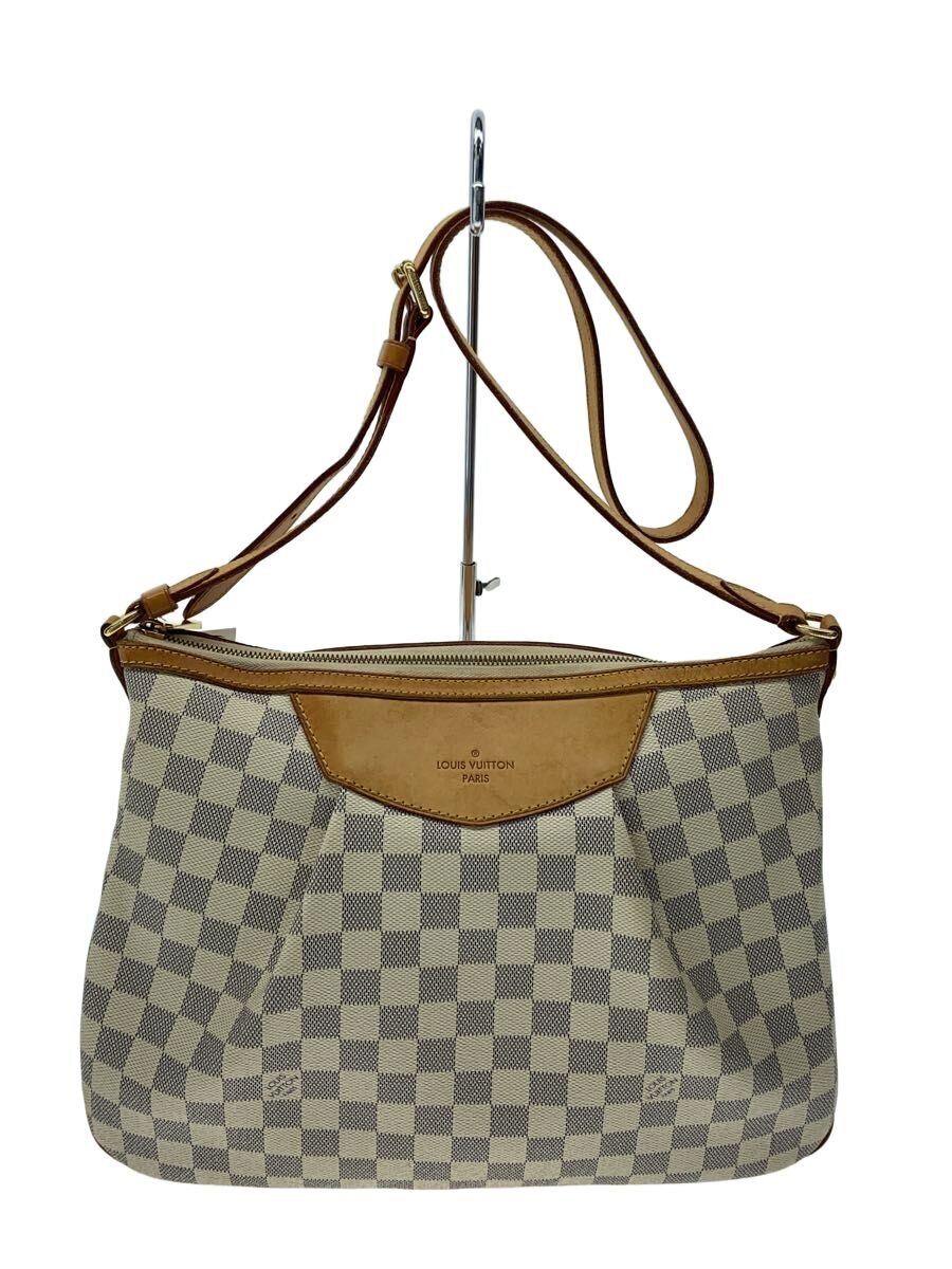 【中古】LOUIS VUITTON◆シラクーサMM_ダミエ・アズール/PVC/WHT/照合のしるし【御徒面子】
