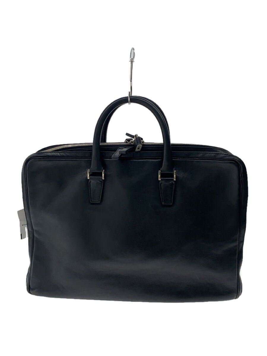 【中古】PORTER◆ブリーフ入れもの/なめし革/BLK/無地【御徒面子】