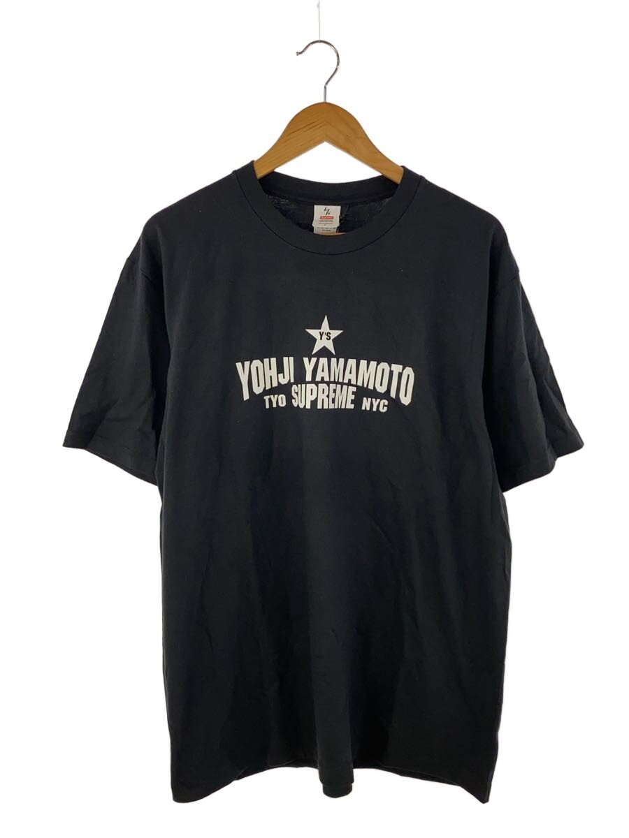 【中古】Supreme◆25AW/YOHJI YAMAMOTA STAR/ティーシャツ/L/綿織物/黒いこと/刷り上げる//【メンズウェア】