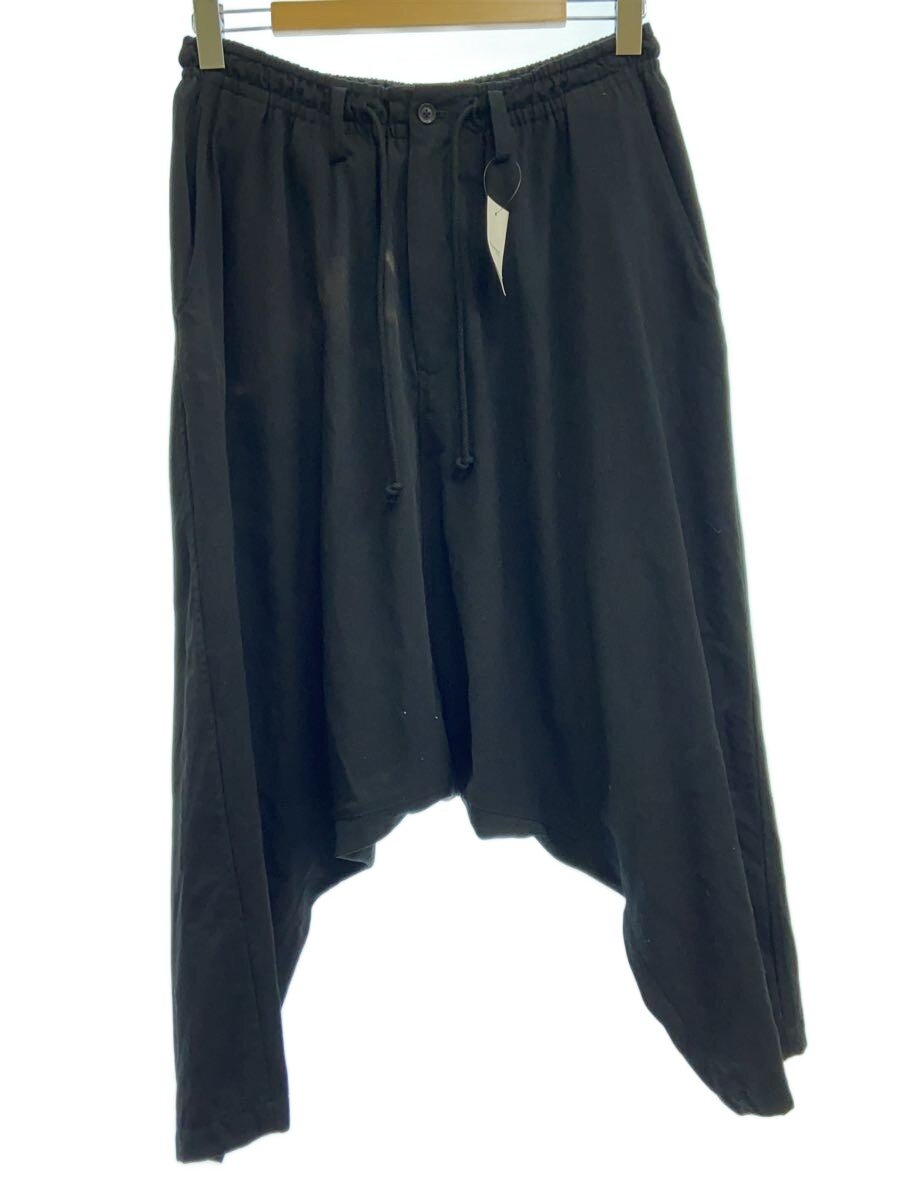【中古】yohji yamamoto POUR HOMME◆シワウールギャバ/サルエルパンツ/2/ウール/BLK/HZ-P09-100【メンズウェア】｜2ｎｄ STREET 店