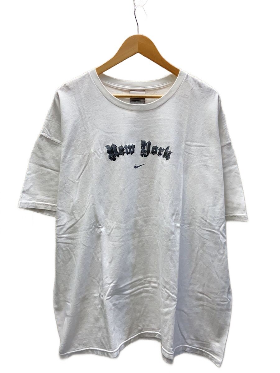 【中古】NIKE◆00s/NEW YORK/プルオーバー/XXL/綿織物/WHT/刷り上げる【メンズウェア】