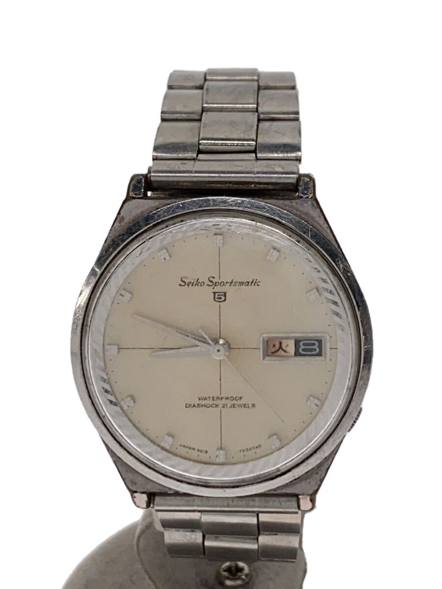 【中古】SEIKO◆自動小銃巻ウオッチ/アナログ/ステンレス鋼/SLV/SLV/SS/6619-7020【服飾雑貨他】