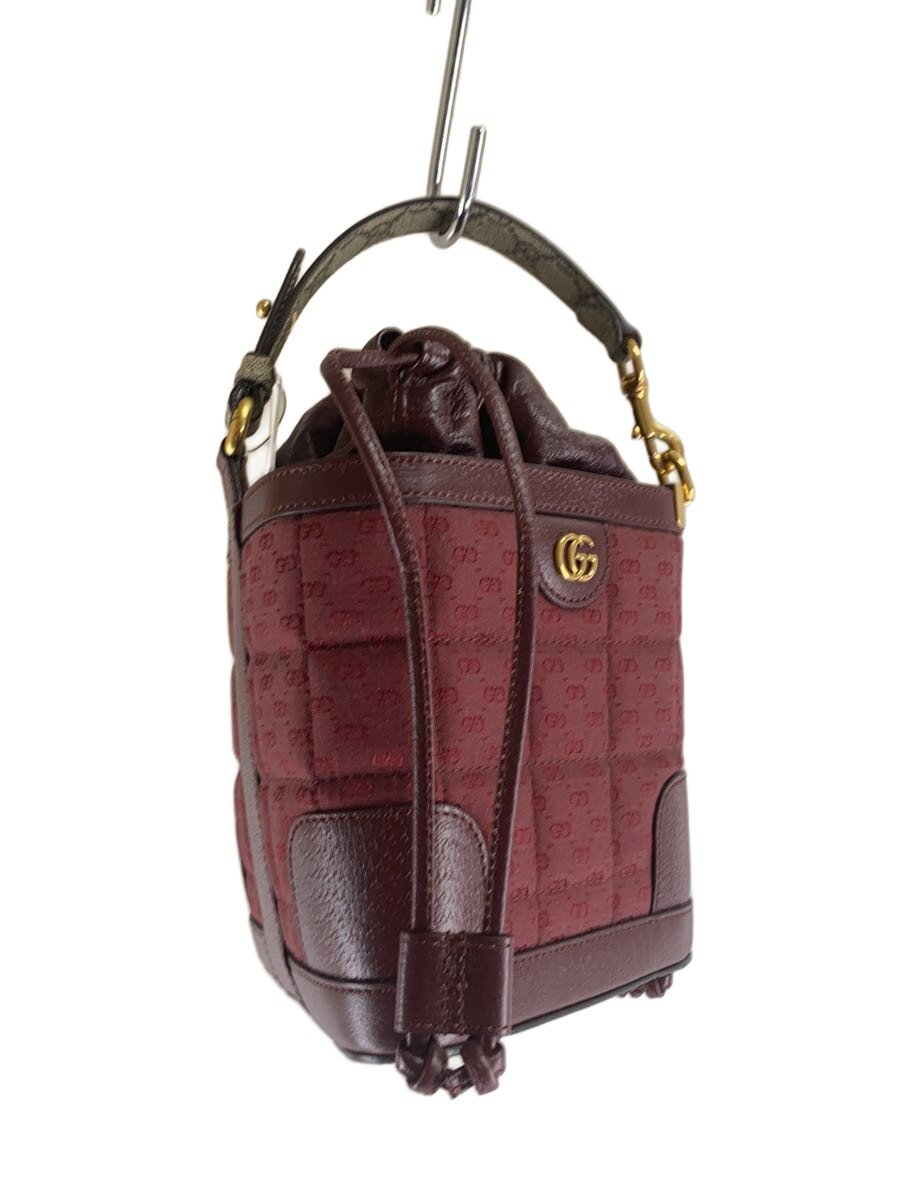 【中古】GUCCI◆ハンドバック/帆布/RED/総柄/752853【御徒面子】