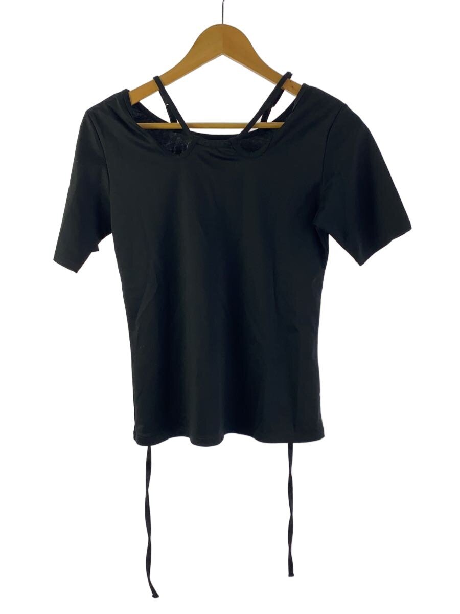 【中古】MURRAL◆25SS/Ivy Halfsleeve Tops/1/綿織物/BLK/無地/251-0303//【レディース御召しもの】