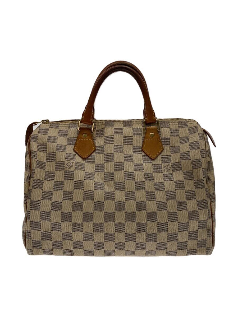 【中古】LOUIS VUITTON◆スピーディ30_ダミエ・アズール_WHT/PVC/WHT【御徒面子】