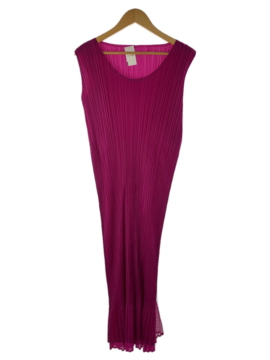 【中古】PLEATS PLEASE ISSEY MIYAKE◆ノースリーブ衣裳/3/ポリエステル/PNK/PP14-JH676//【レディース御召しもの】
