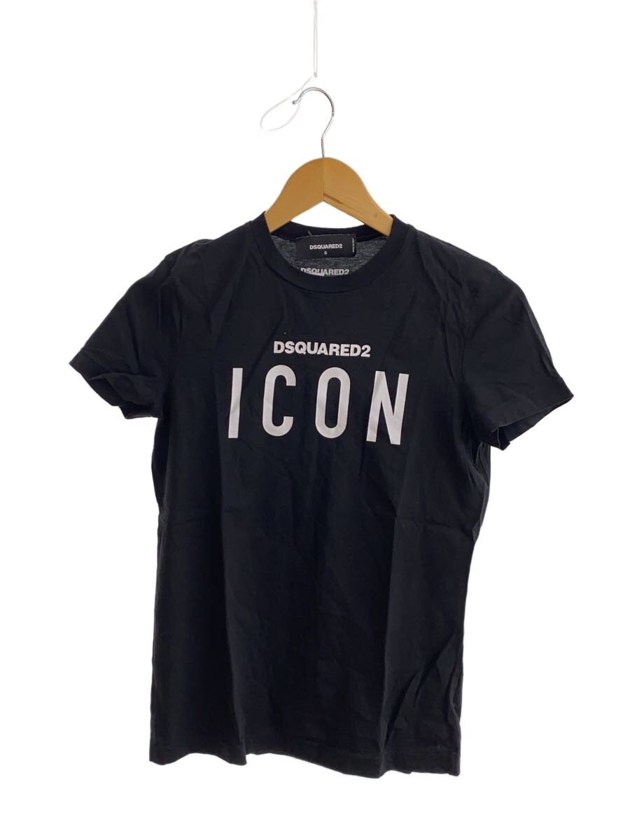 【中古】DSQUARED2◆ティーシャツ/S/綿織物/BLK【レディース御召しもの】