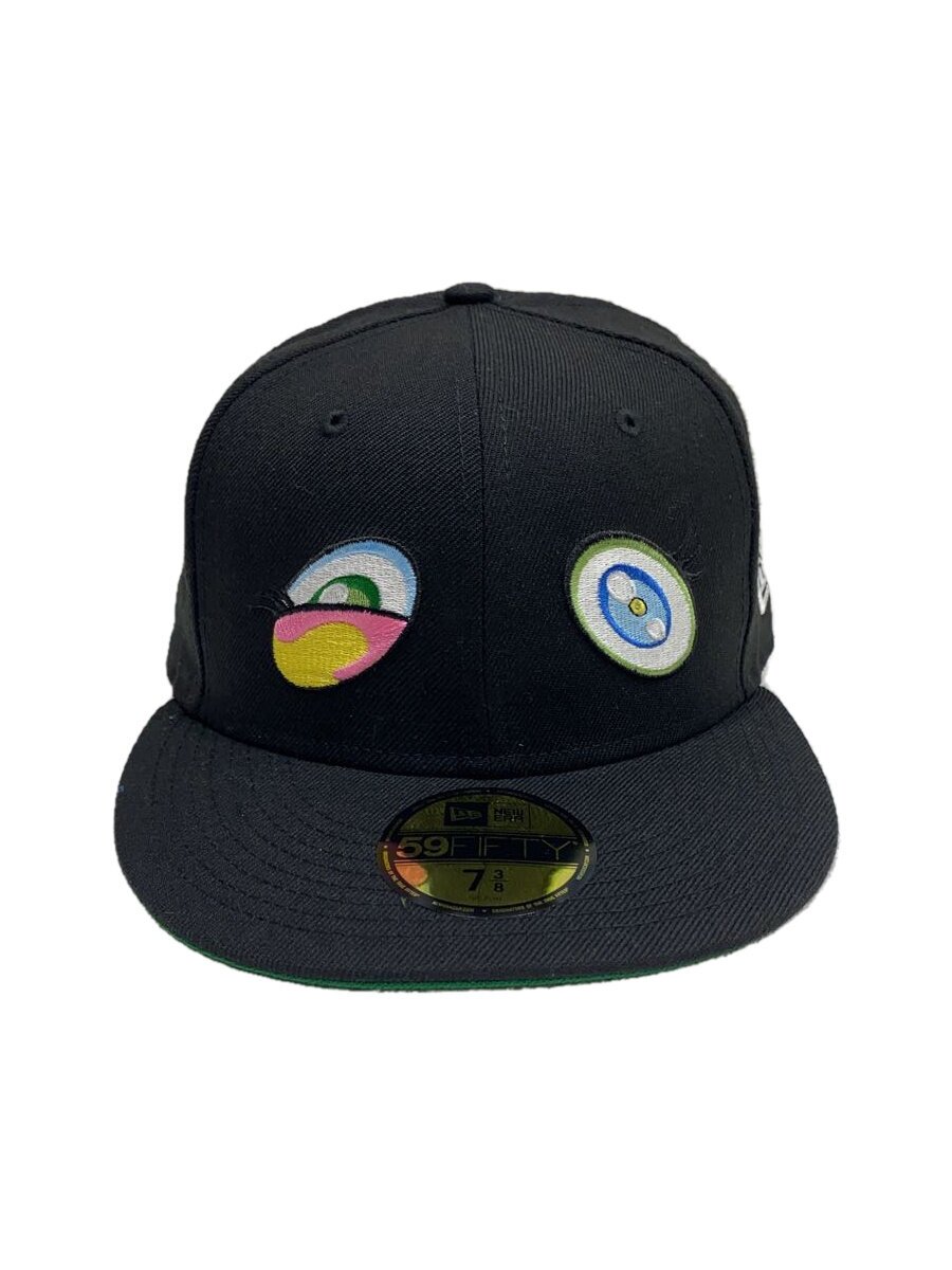 【中古】NEW ERA◆旗がしら/7 3/8/羊毛/BLK/メンズ/×村上隆/kaikaikiki共同研究【服飾雑貨他】