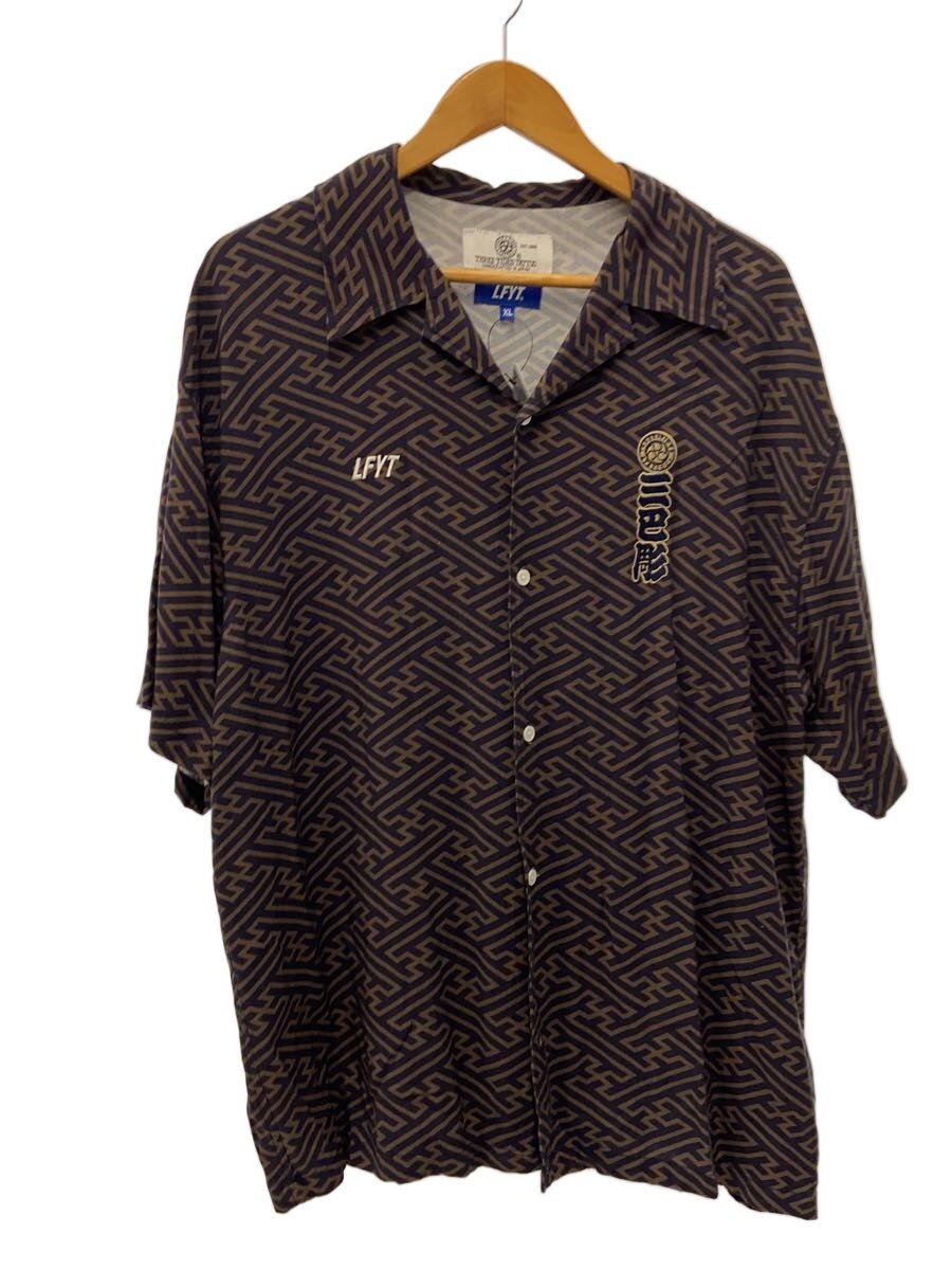 【中古】Lafayette(LFYT)◆半袖プルオーバー/XL/人絹/NVY/総柄/le240203【メンズウェア】