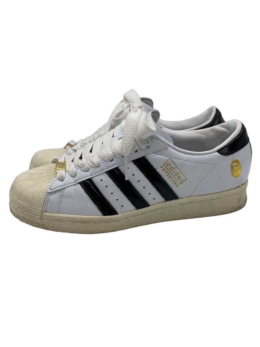 【中古】adidas◆SUPERSTAR V BAPE_はやりっ児 V ベイプ/26糎/WHT/JR2701【シューズ】
