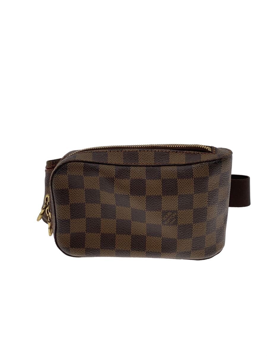 【中古】LOUIS VUITTON◆ジェロニモス_ダミエ・エベヌ/PVC/BRW【御徒面子】