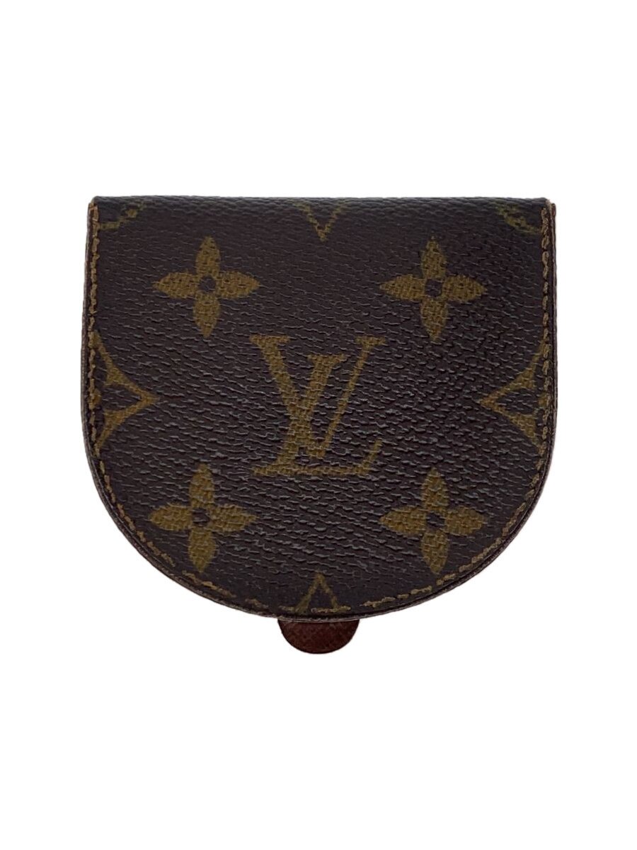 【中古】LOUIS VUITTON◆ポルト・モネ・キュヴェット_モノグラム・帆布_BRW/PVC/BRW/レディース【服飾雑貨他】