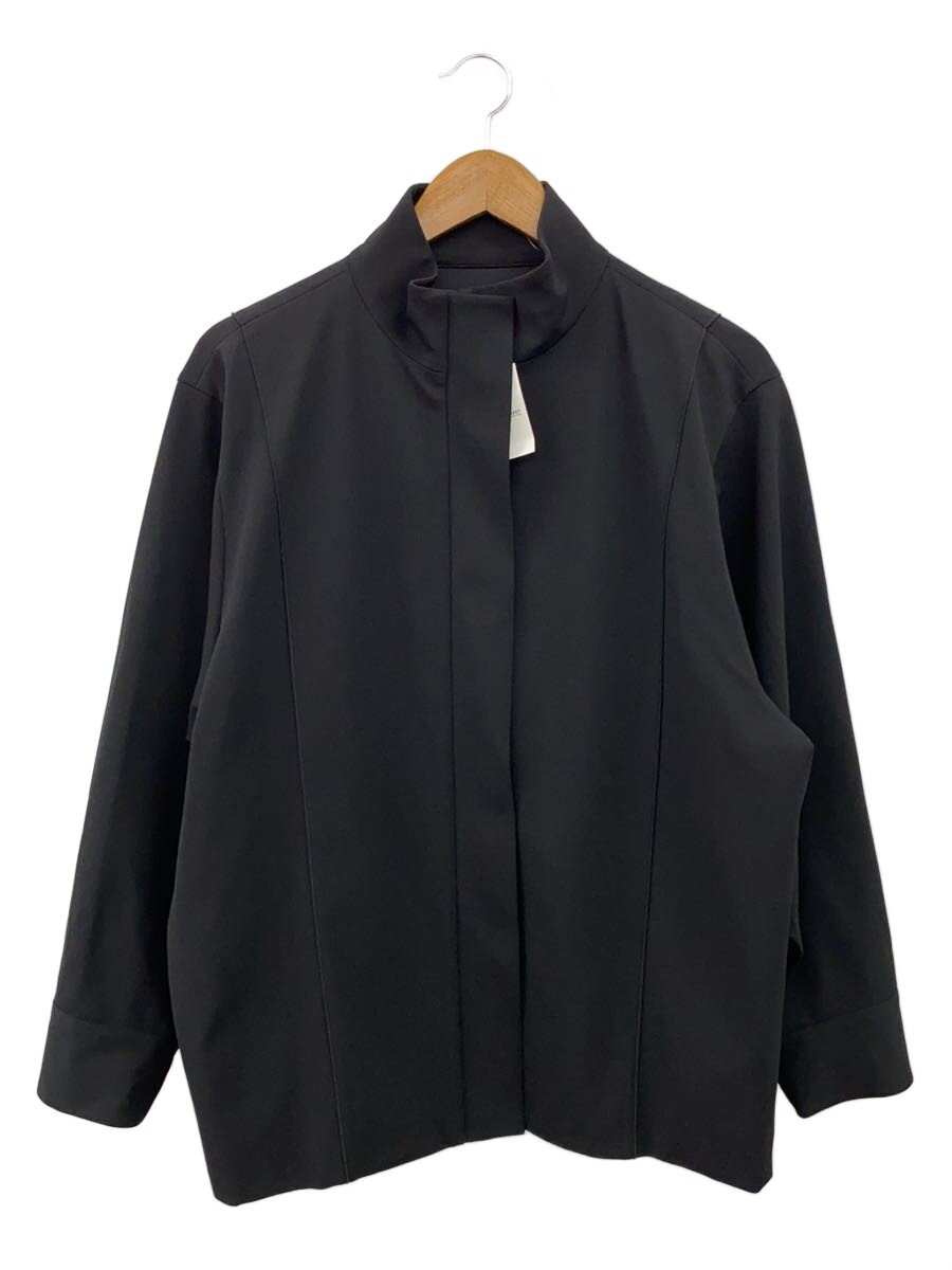 【中古】LANVIN COLLECTION◆上衣/38/ポリエステル/BLK/無地/2425204/照明ランプ色つや上衣【レディース御召しもの】