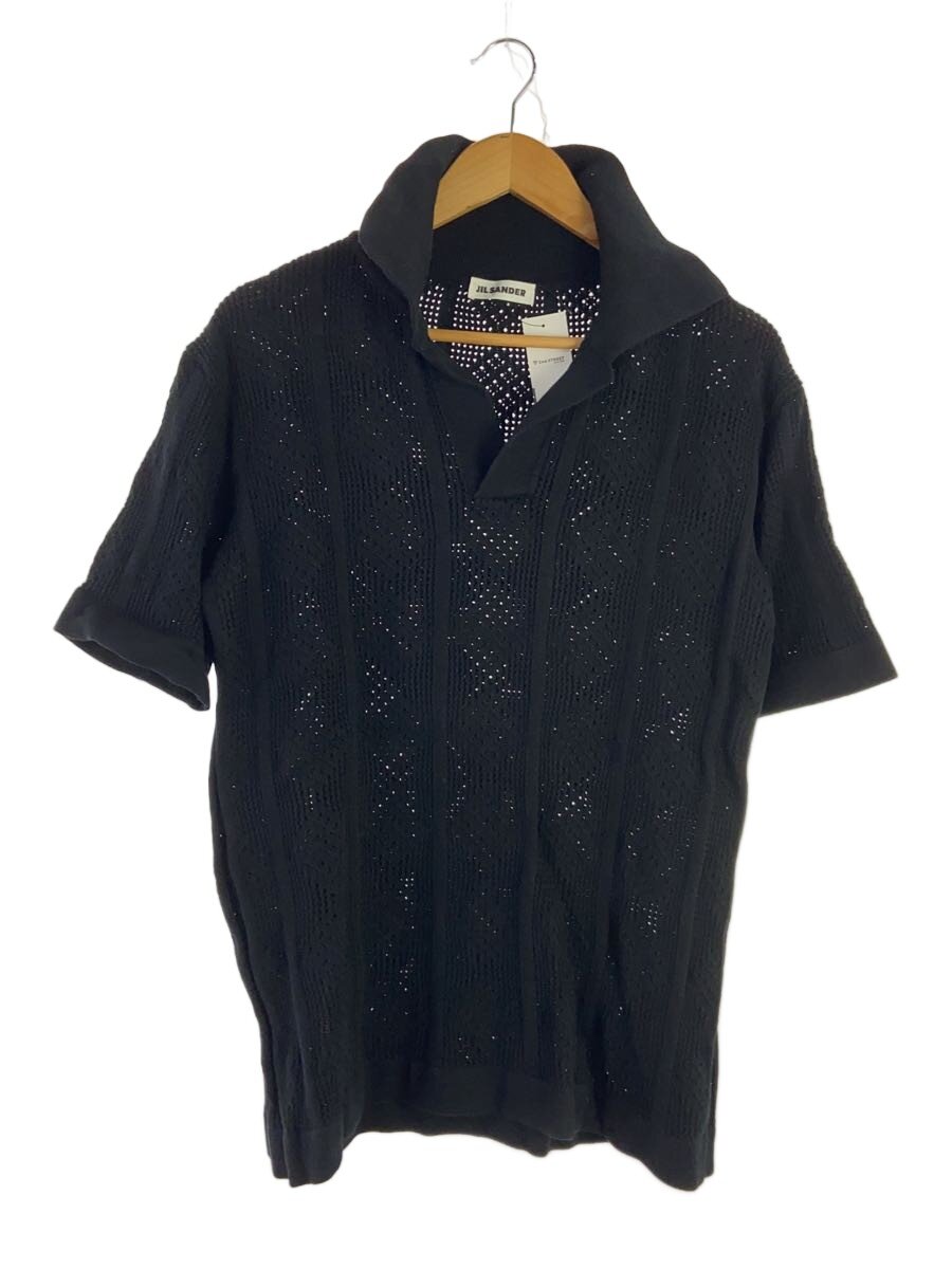 【中古】JIL SANDER◆スポーツシャツ/48/綿織物/BLK/無地/J21GL0112【メンズウェア】