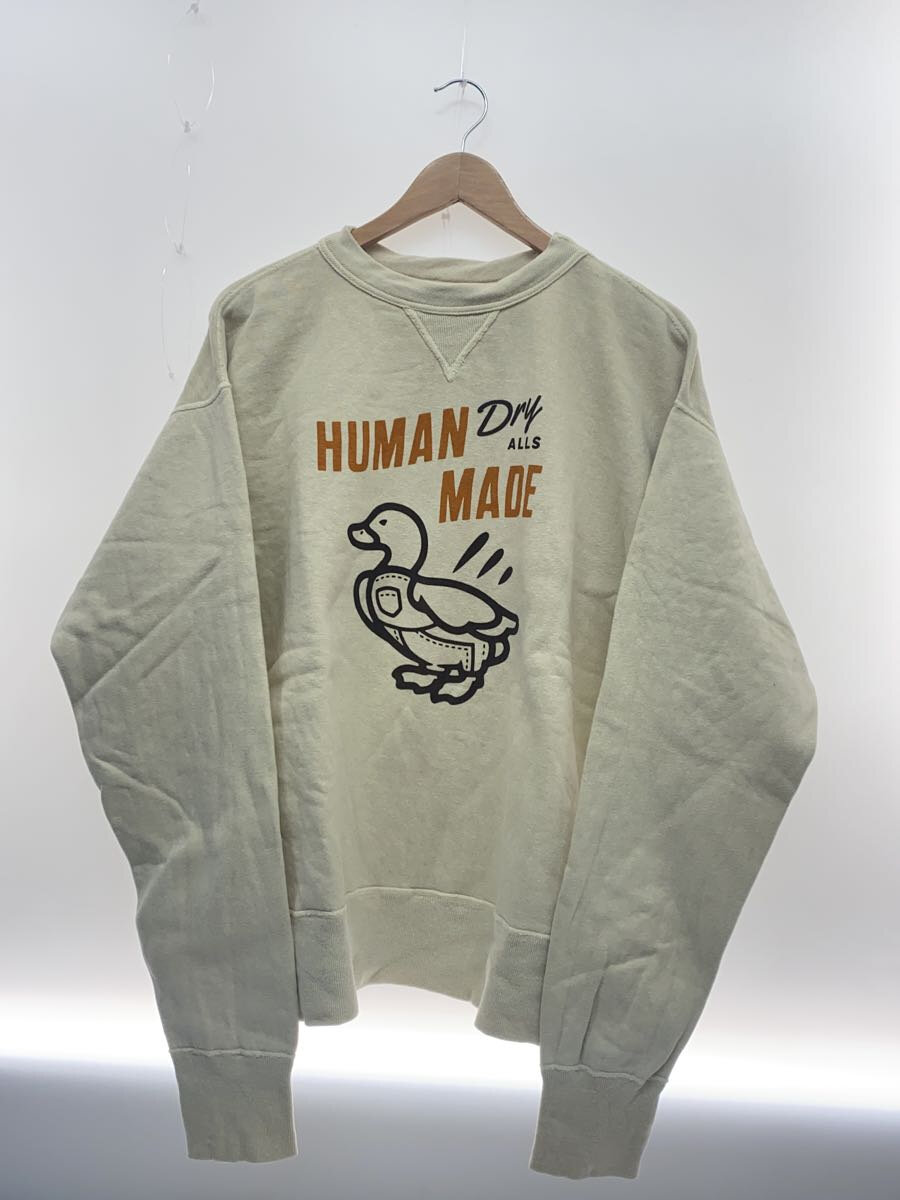 【中古】HUMAN MADE◆TSURIAMI SWEATSHIRT/汗水/M/綿織物/CRM/HM29CS014//【メンズウェア】