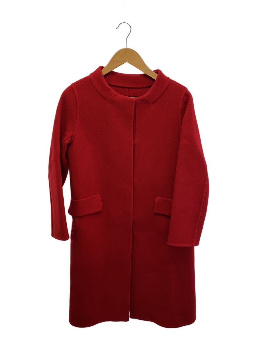 【中古】TOMORROWLAND collection◆厚地の外套/34/羊毛/RED/無地/14-08-65-08303【レディース御召しもの】