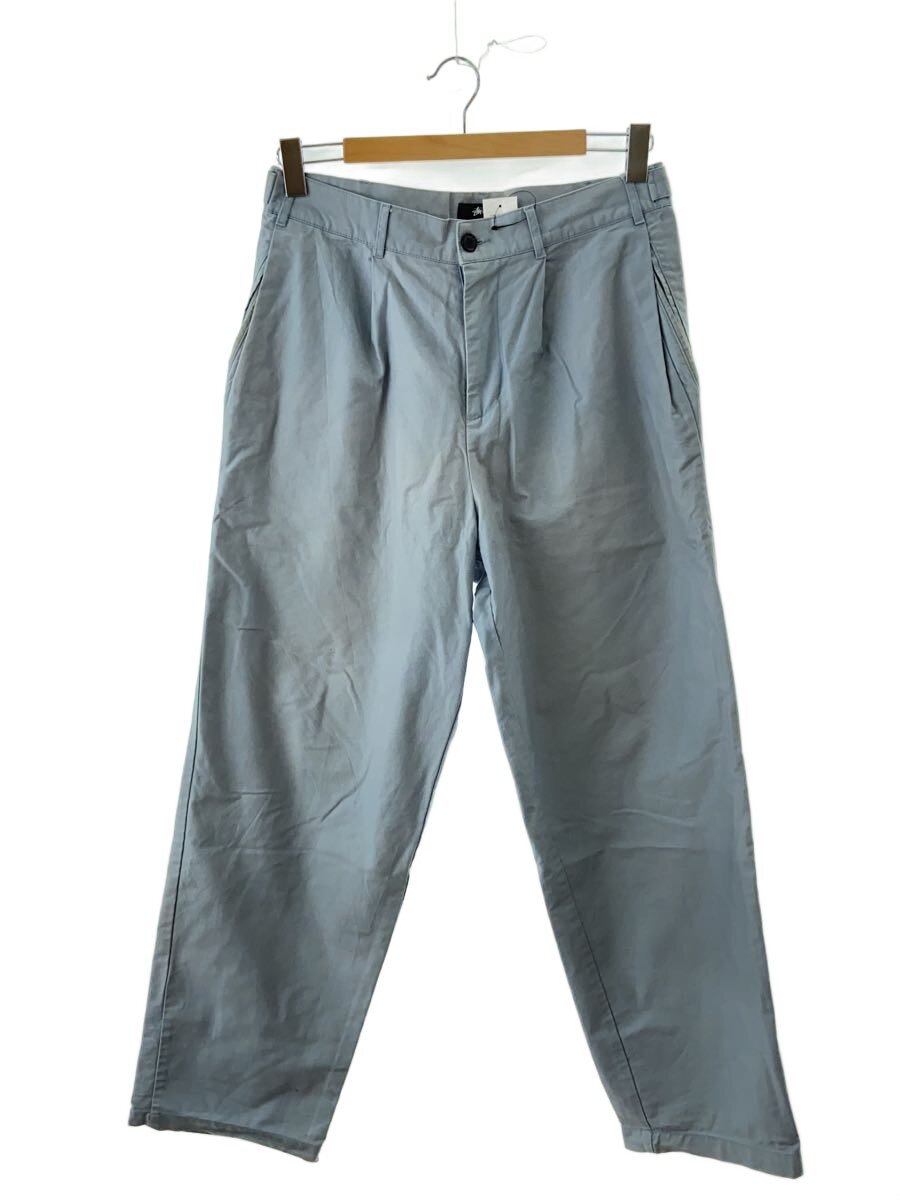 【中古】STUSSY◆Volume Pleated Trouser/30/綿織物/BLU/無地/116498//【メンズウェア】