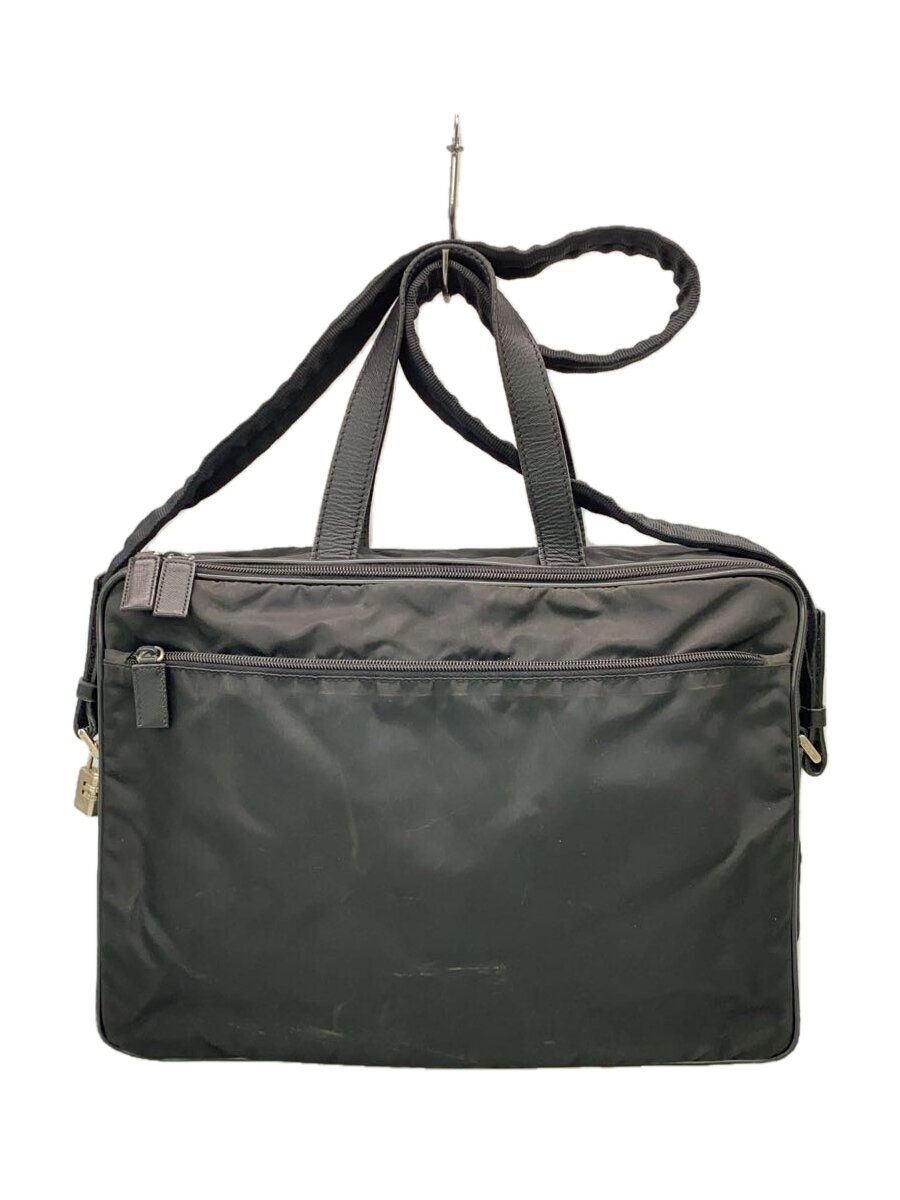 【中古】PRADA◆ブリーフ入れもの/ナイロン/BLK/V407/耐久性手欠けら有/汚れた状態有/ジッパー錆有【御徒面子】