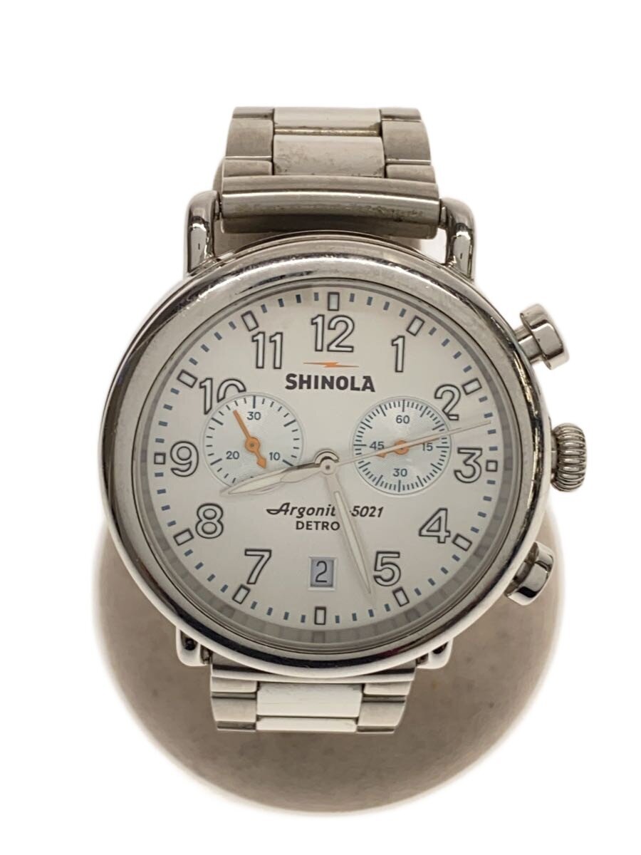 【中古】SHINOLA◆石英ウオッチ/アナログ/ステンレス鋼/SLV/SLV【服飾雑貨他】