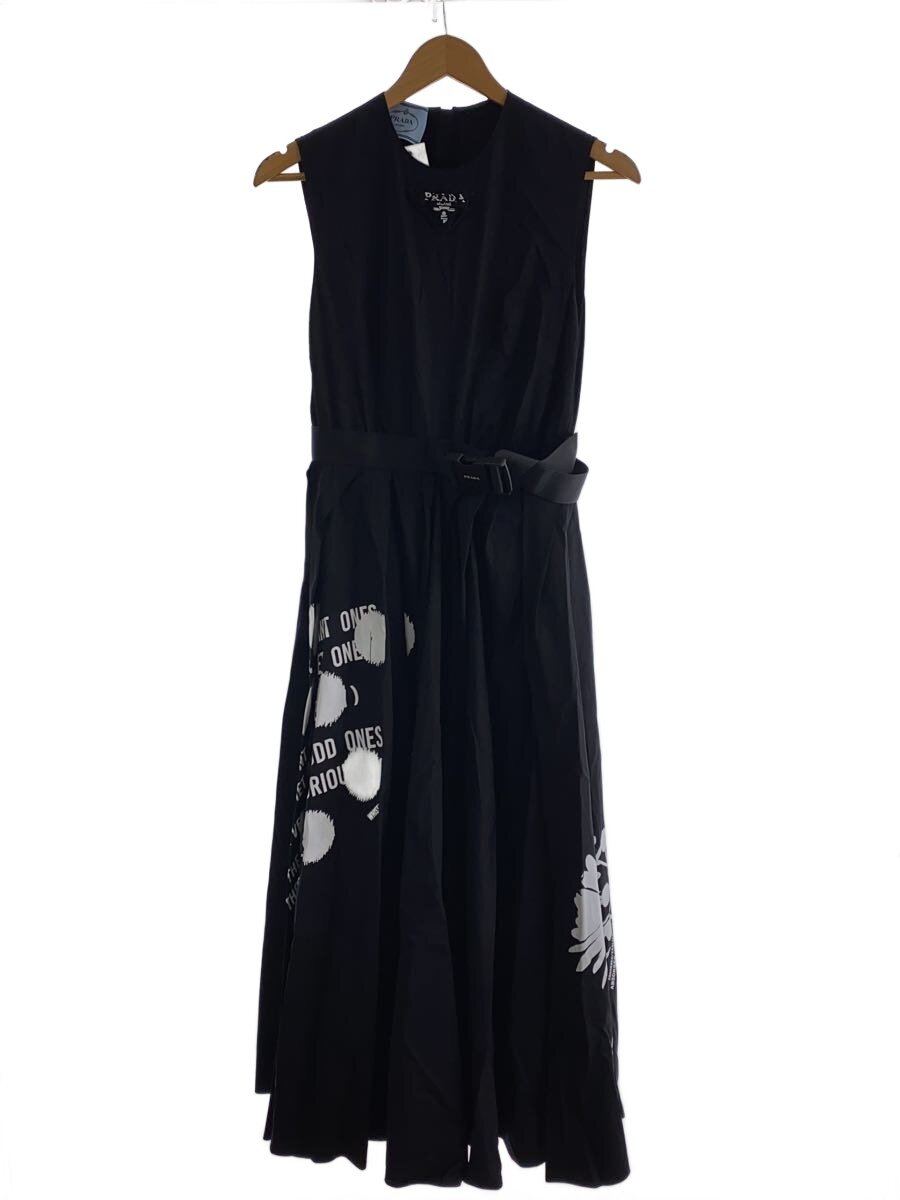 【中古】PRADA◆ノースリーブ衣装/36/綿織物/BLK/21SS/ラフシモンズ【レディースお召しもの】